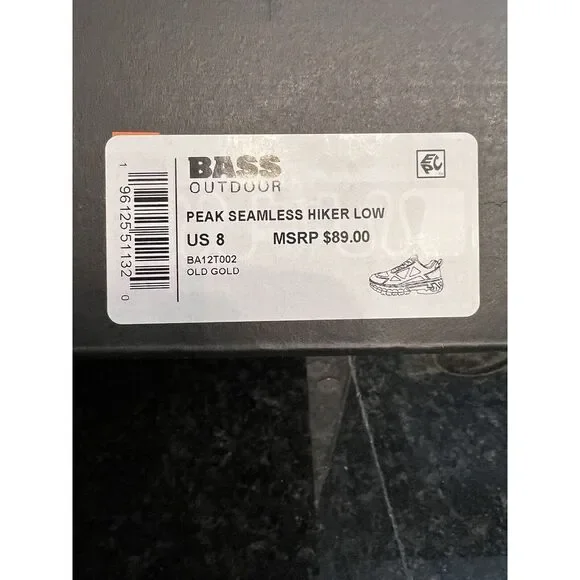 Bass Outdoor Peak Seamless Hiker Low Old‎ Gold Women's  Shoes Size 8 BA12T002 - Picture 12 of 13